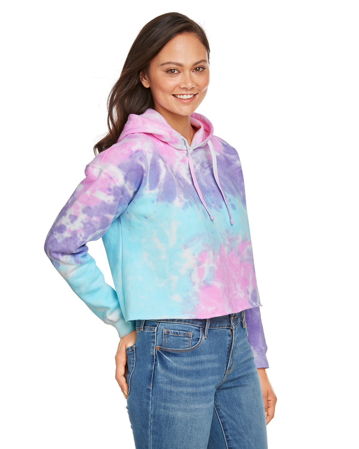 Cropped Tie Dye Ladies Hoodie - Etsy Singapore