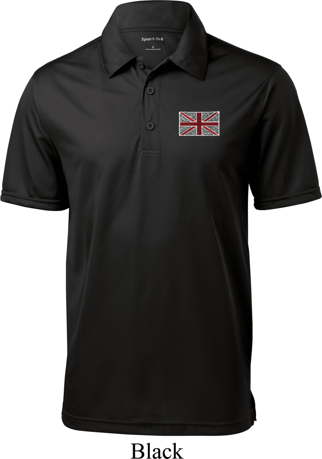 Men's Union Jack Patch Pocket Print Textured Polo Tee T