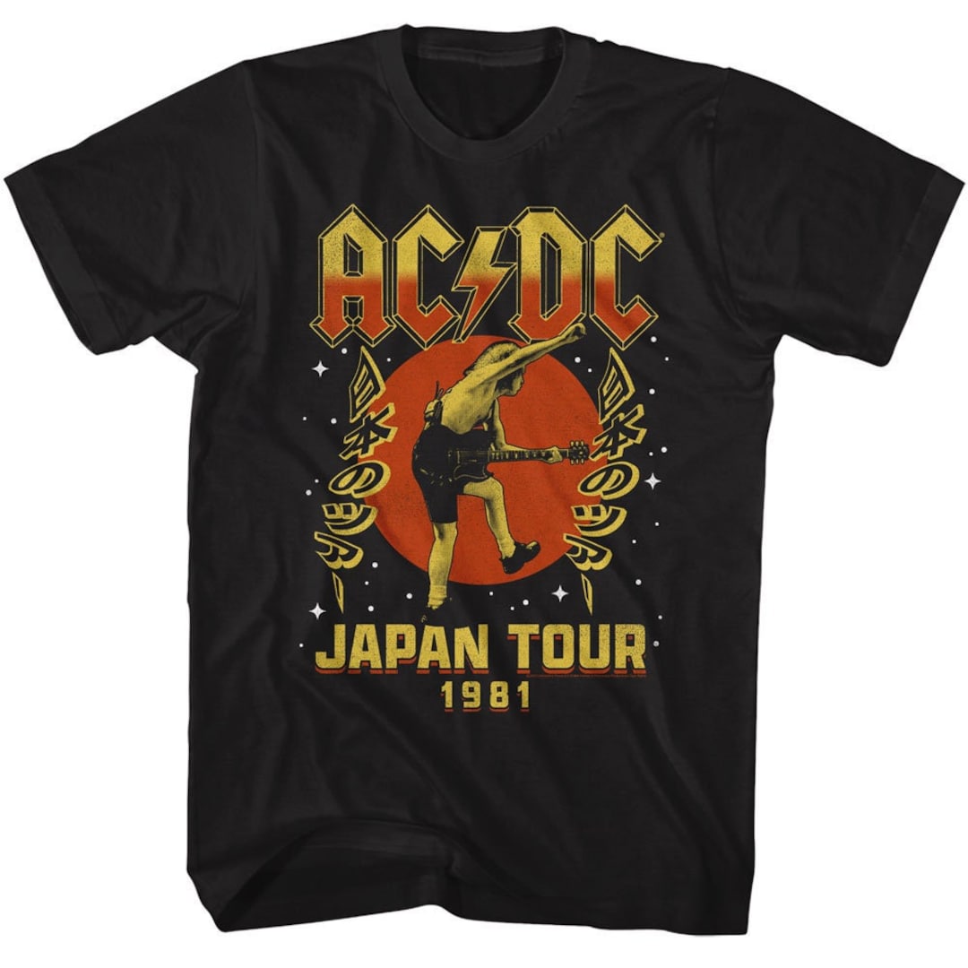 AC/DC Japan Tour 1981 Black Shirts - Etsy