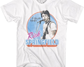 Rick Springfield 1981 Tour T-Shirt: Officially Licensed Vintage Rock Tee