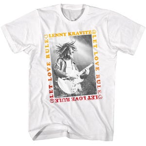 Lenny Kravitz Let Love Rule Logo White Shirt