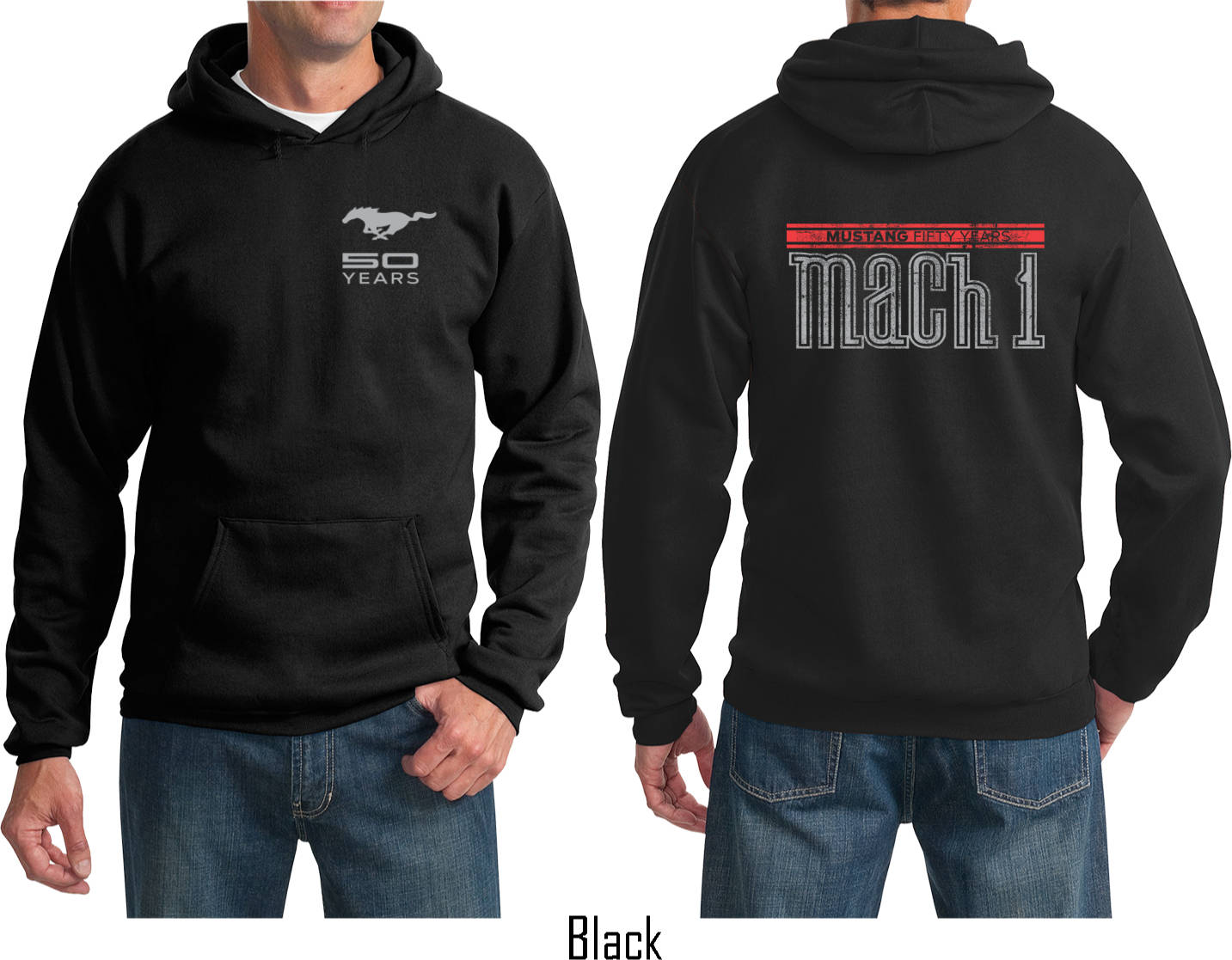 Ford 50 Years Mach 1 Front & Back Print Adult Unisex Hoodie | Etsy