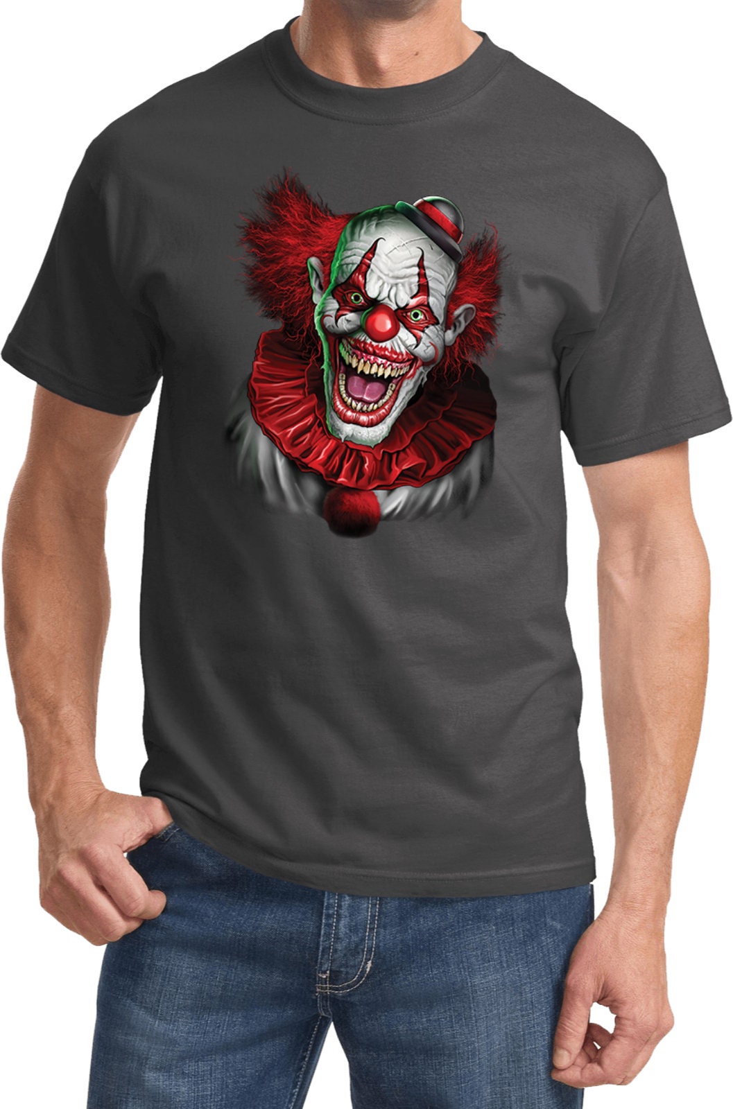 Halloween Red Clown Adult T-shirt 24544D1-PC61 - Etsy