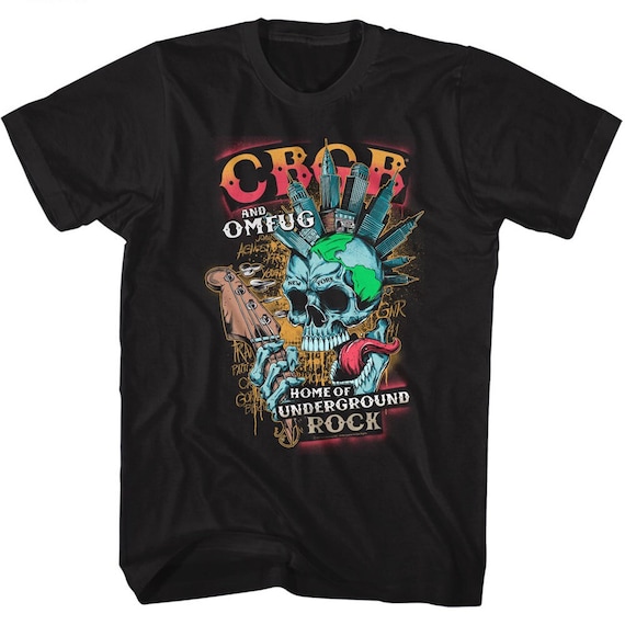 CBGB & OMFUG New York Skeleton Liberty Logo Black Shirts - Etsy