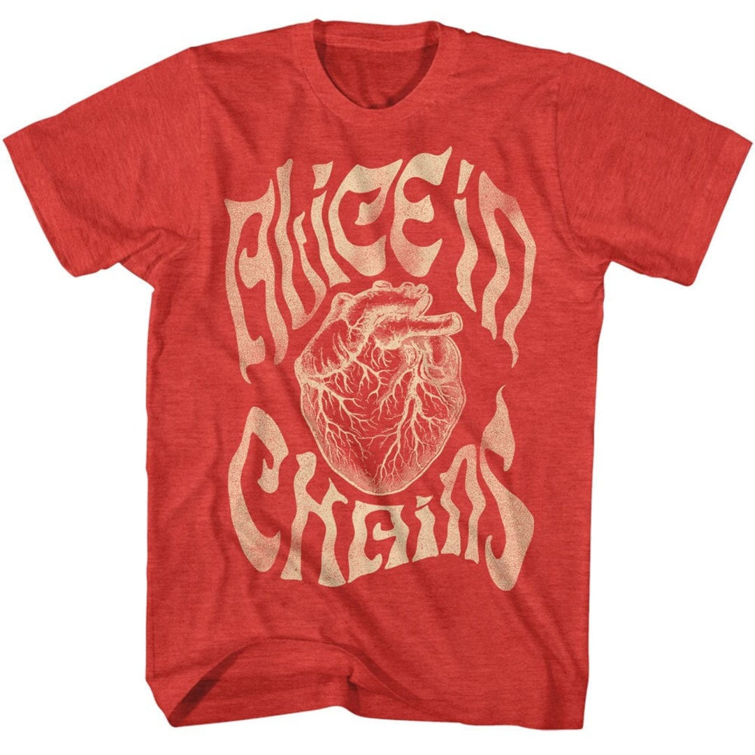 Alice in Chains Heart Red Heather Shirt - Etsy