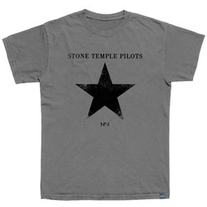 Stone Temple Pilots No. 4 Shirt: Officially Licensed Grey Band Tee