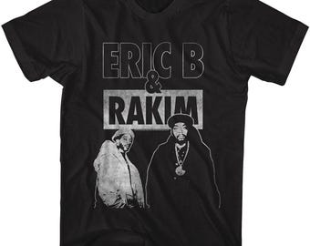 Eric B Rakim Shirt Vintage Hip Hop Rap Tee Old School 80s Streetwear Blackout Graphic Music Gift
