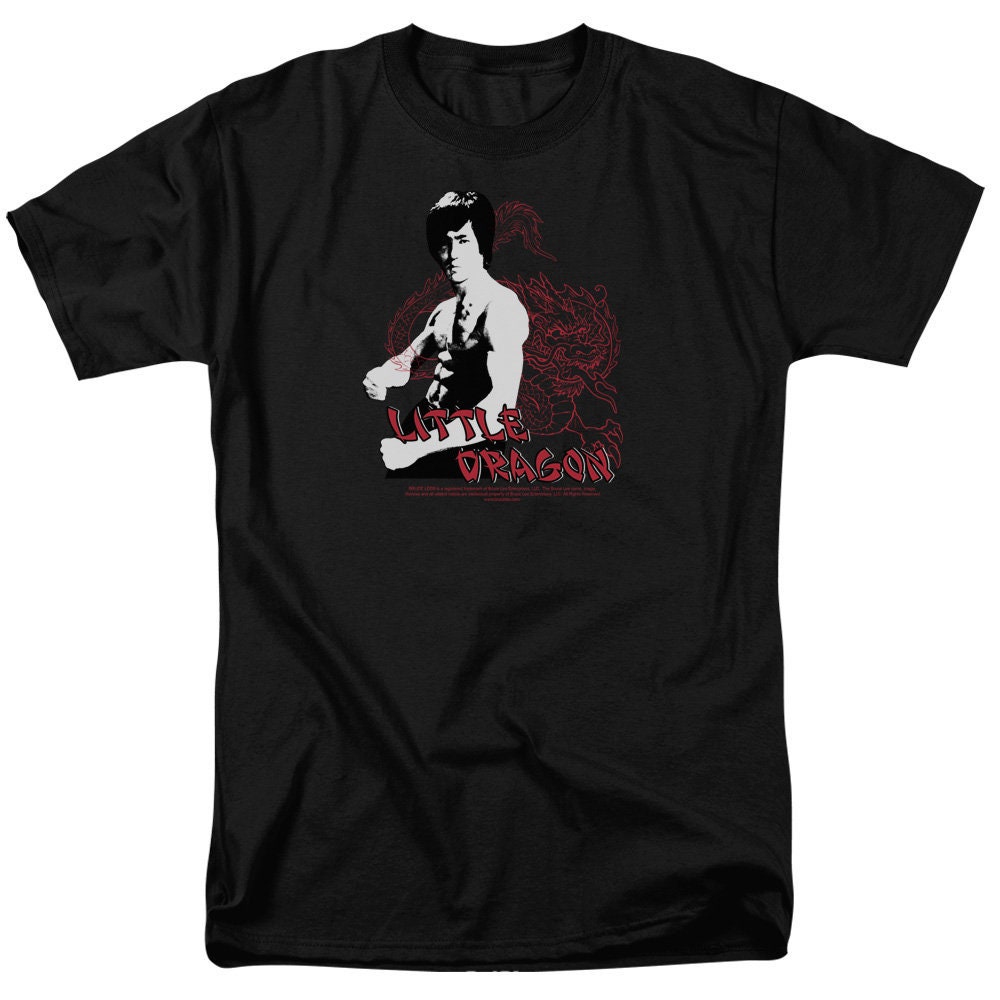 Bruce Lee Little Dragon Black Shirts | Etsy