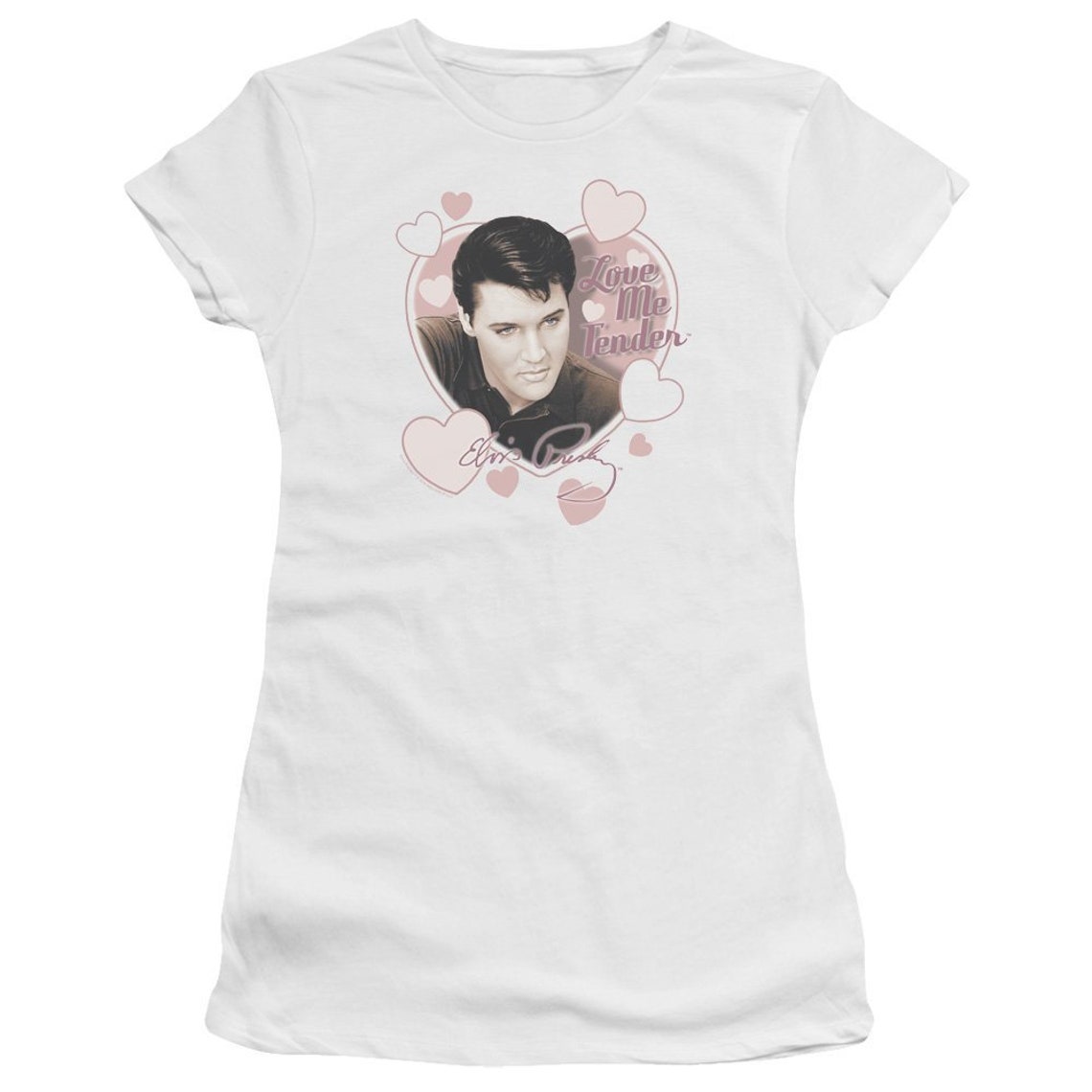 Elvis Presley Love Me Tender Juniors and Women White T-shirts - Etsy