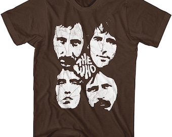 The Who Faces Brown Shirt