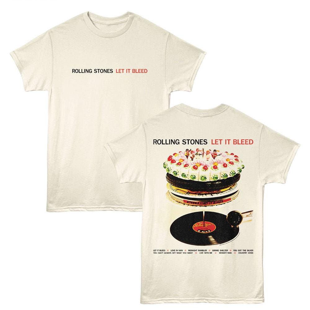 Rolling Stones Let It Bleed T-shirt: Officially Licensed Vintage