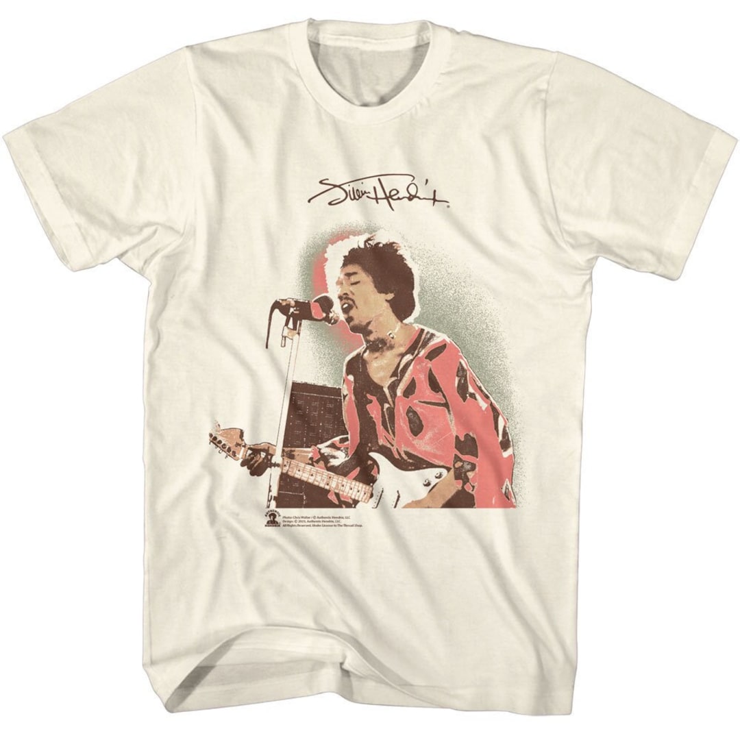 Jimi Hendrix Spot Light Cream Shirt - Etsy