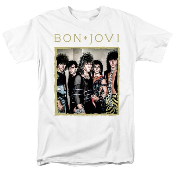 Bon Jovi White Shirt Officially Licensed Band Tee Framed Photo
