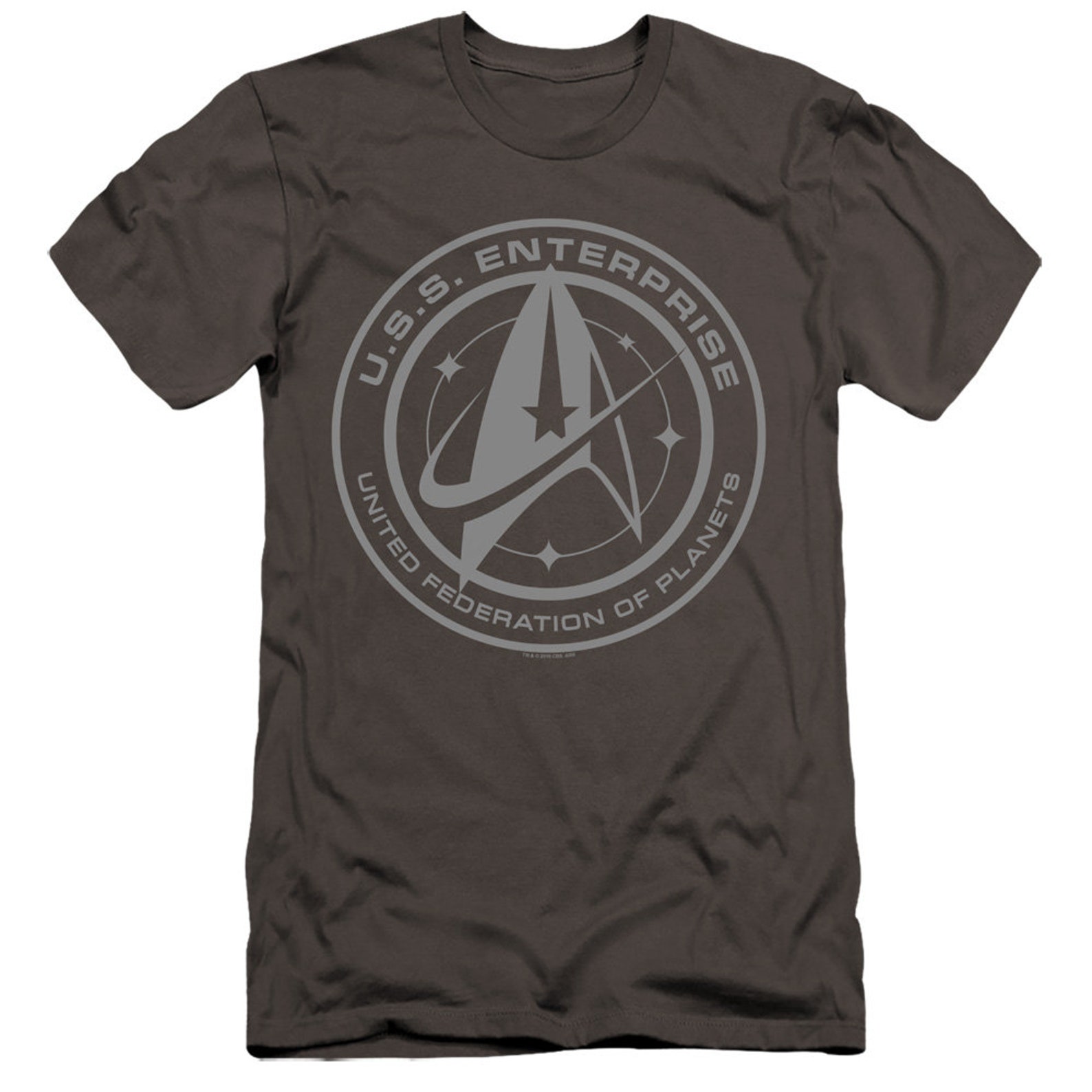Star Trek Enterprise Crest Charcoal Shirts - Etsy