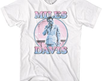 Miles Davis Pastel Gradients Logo White Shirt