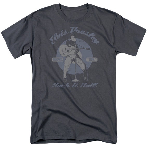 Elvis Presley Rock and Roll Charcoal Shirts - Etsy