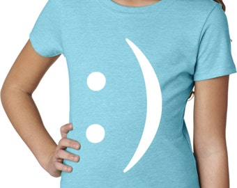 Smile Chat Face Girl's T-Shirt SMILEYCHAT-3712