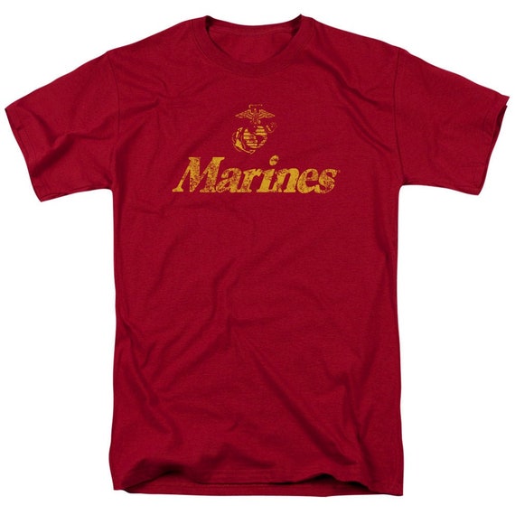 U.S. Marine Corps Retro Logo Cardinal Shirts | Etsy