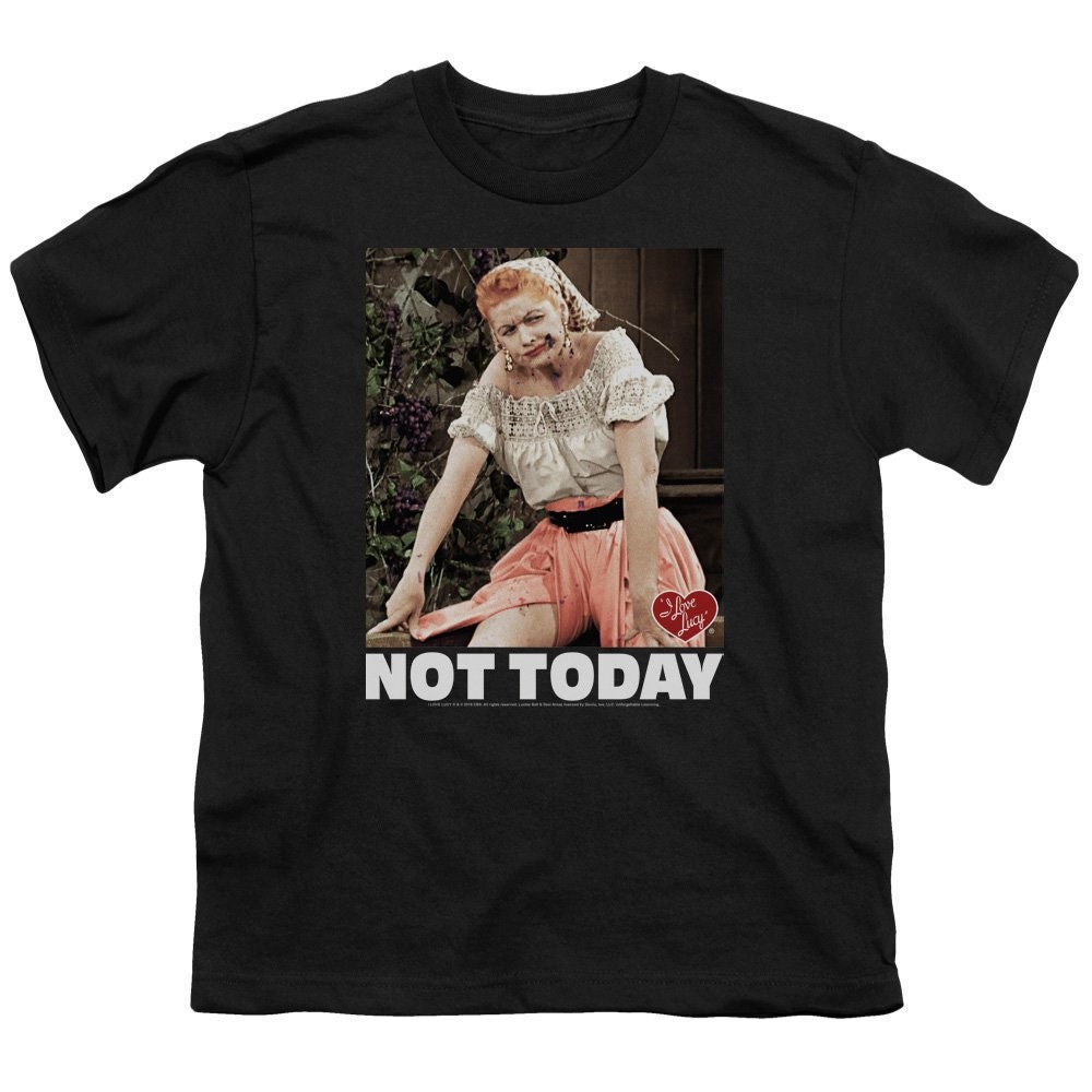 Discover I Love Lucy Not Today Kid's Black T-Shirts