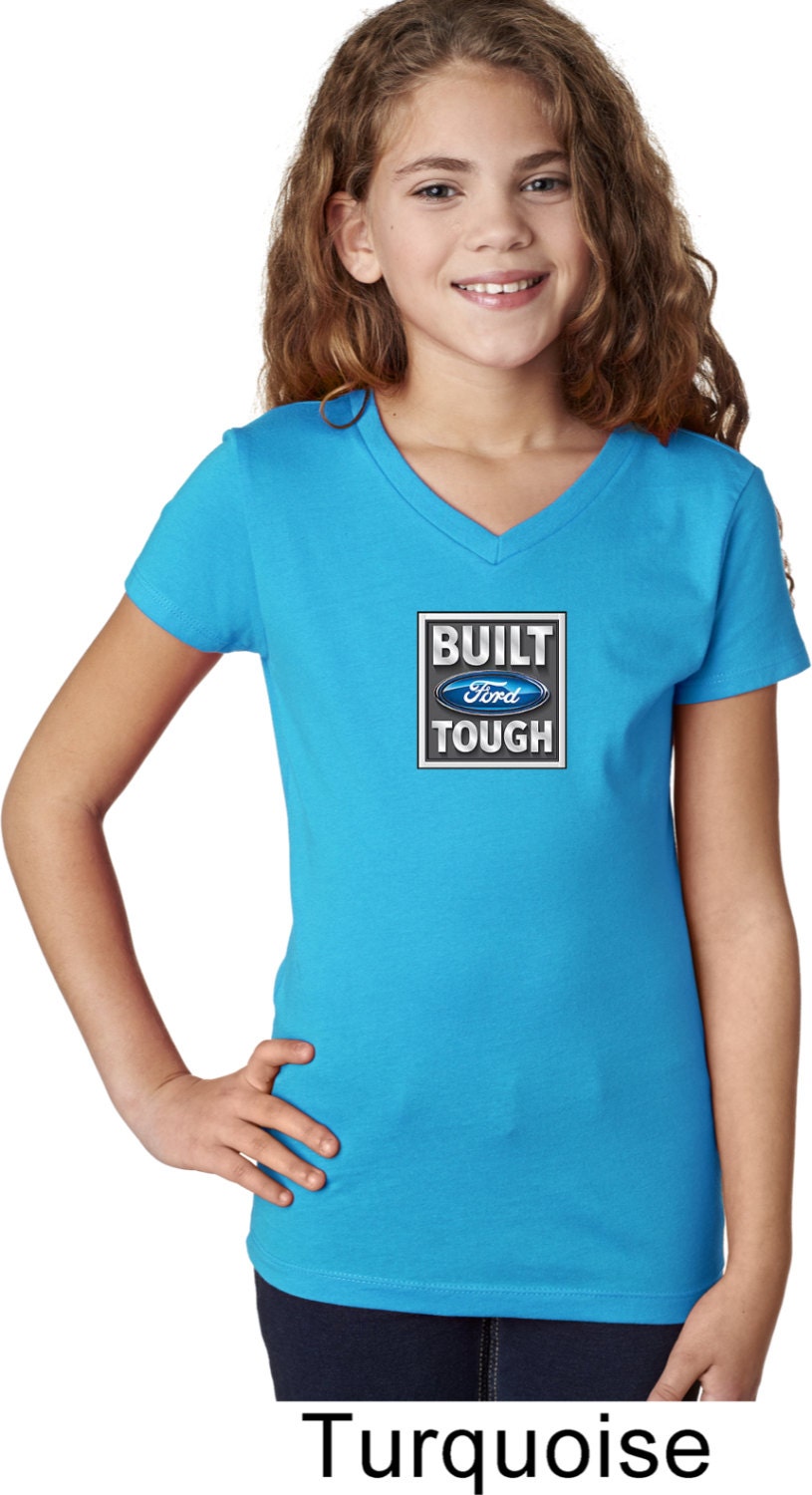 Girl's Ford Shirt Built Ford Tough Small Print V-neck Tee | Etsy