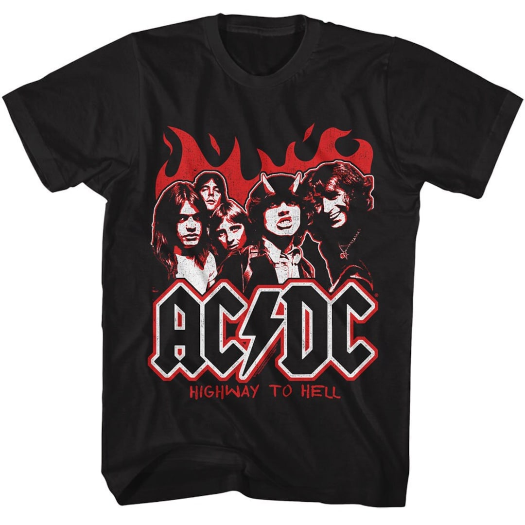 【AC/DC】Tシャツ⑥ Sサイズ AC/DC Highway to Hell 2 Tone Black Shirts - Etsy