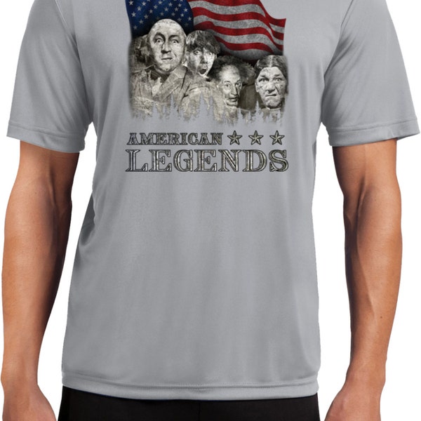 The Three Stooges Rushmorons Men's Moisture Wicking Tee T-Shirt-18665D2-ST350