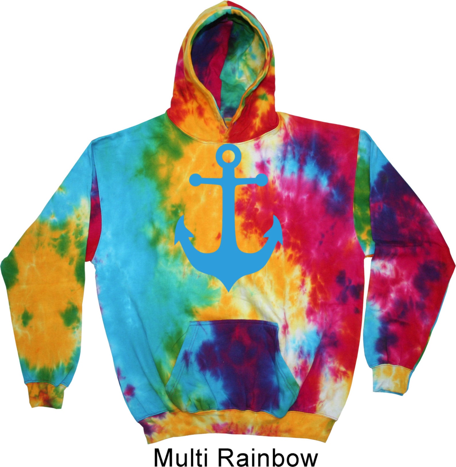 Men's Sailing Hoodie Blue Anchor Cruise Tie Dye Hoody Etsy