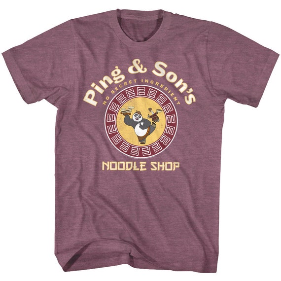 Kung Fu Panda Ping And Sons Noodle Shop Maroon Heather Shirts Etsy