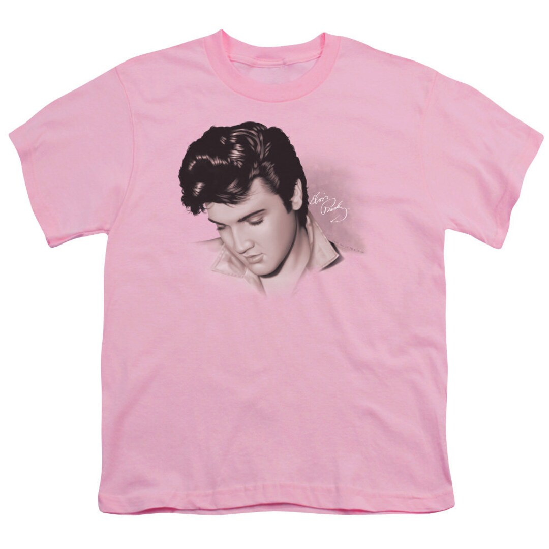 Elvis Presley Looking Down Kid's Pink T-shirts - Etsy