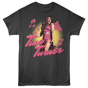 Tina Turner Charcoal Grey Shirt – Officially Licensed Chunky Graphic Tee, Retro Music Legend T-Shirt