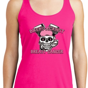 Bikers Against Breast Cancer Ladies Breast Cancer Awareness Dry Wicking Racerback 17858-LST356 image 4