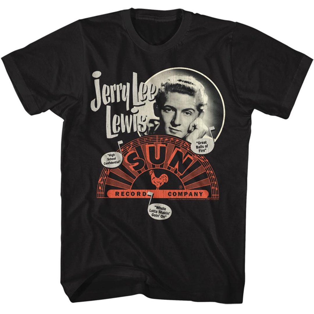 Jerry Lee Lewis Sun Records Black T-shirt – Officially Licensed