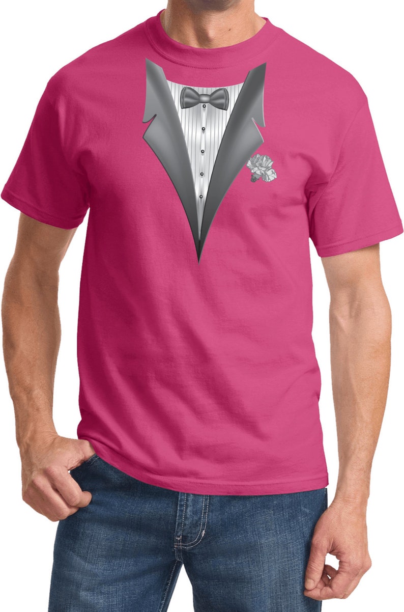 White Flower Tuxedo Tee T-Shirt WHITEFLOWER-PC61