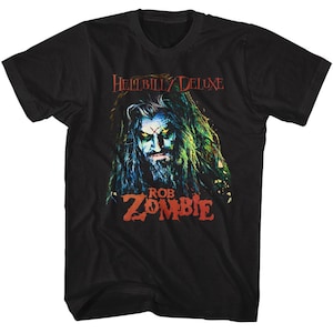 Rob Zombie Hillbilly Deluxe T-Shirt – Officially Licensed Black Graphic Tee, Unisex Rock Shirt, Horror Music Merch