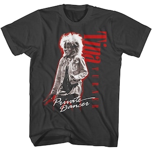 Tina Turner Charcoal Grey Shirt – Officially Licensed Private Dancer Graphic Tee, Vintage Music Icon T-Shirt for Fans