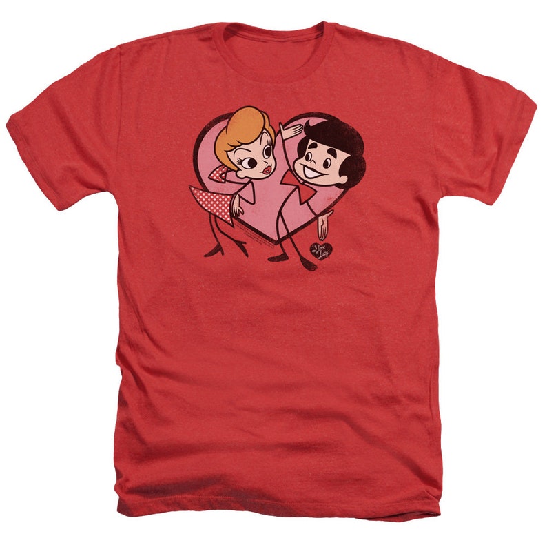 Amo a Lucy Dibujos animados Amor Camisas rojas imagen 2