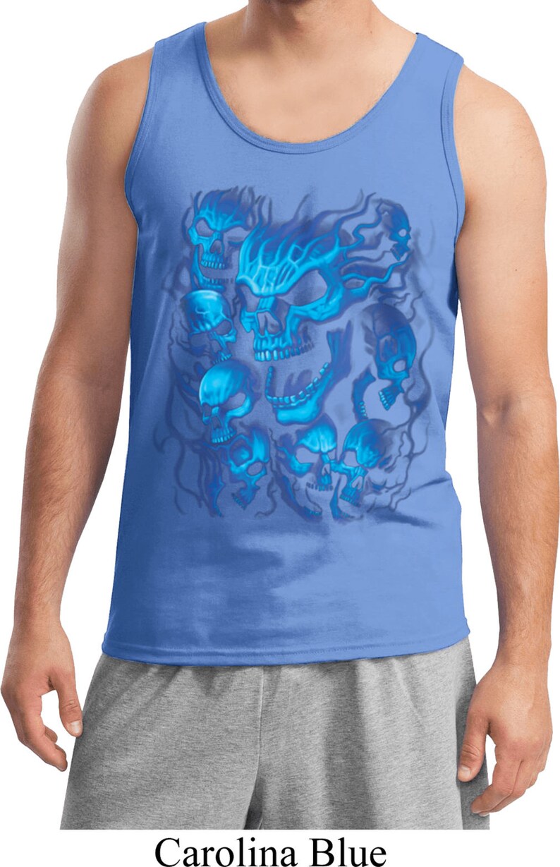Screaming Blue Skulls Men/'s Tank Top 18634D0-2200