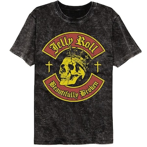Jelly Roll Skull and Crosses Logo Black Shirt