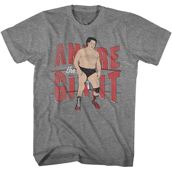 Andre the Giant Cartoon Logo Heather Gray Shirts - Etsy