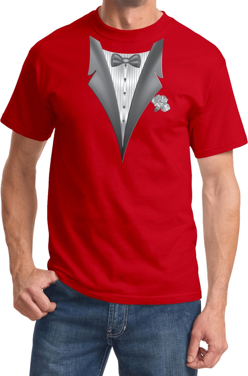 White Flower Tuxedo Tee T-Shirt WHITEFLOWER-PC61