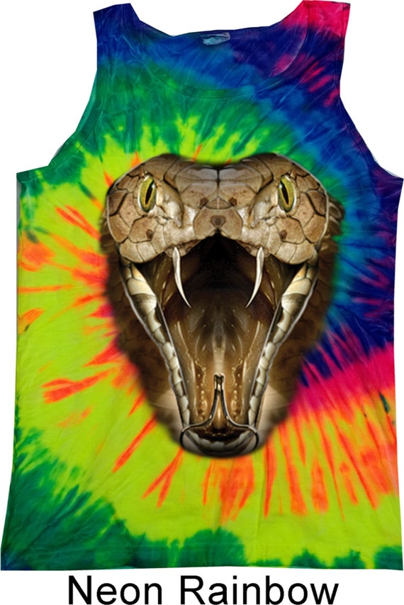 Mens Halloween Black Cat Tie Dye Tank Top