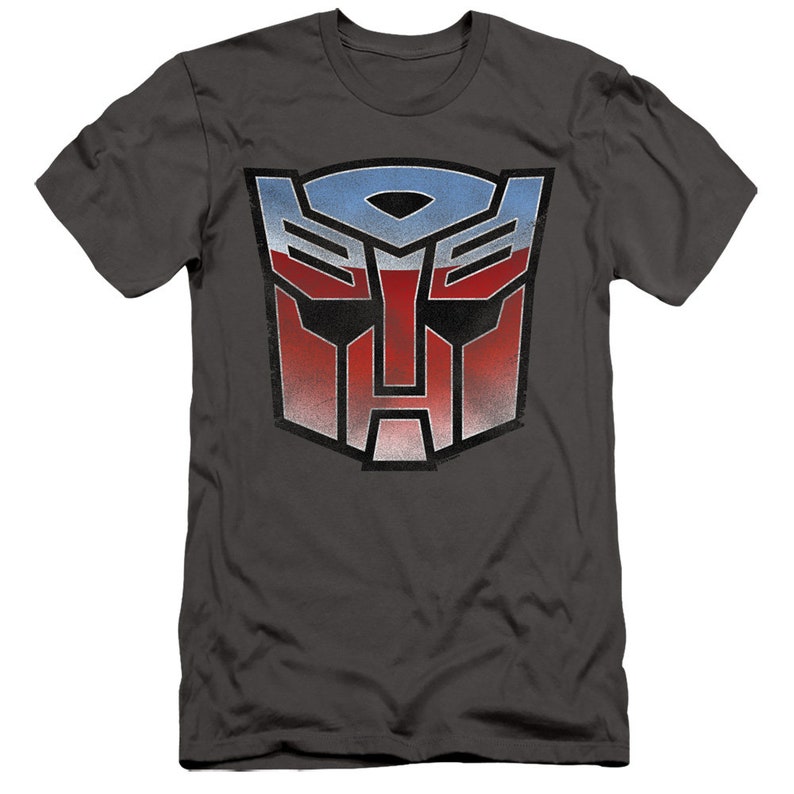 Transformers Blue and Red Autobot Logo Charcoal Shirts image 6