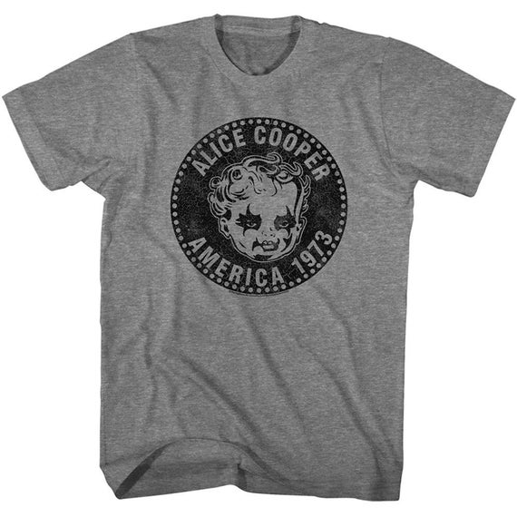 amerge. alice shirts onepiece grey グレー Alice Cooper America 1973 Heather Gray Shirts - Etsy
