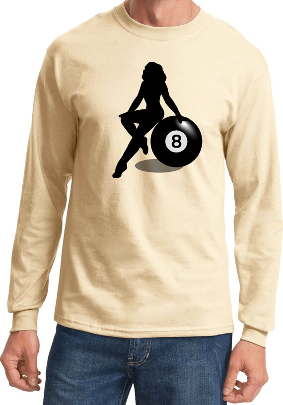 Billiards Pinup Girl 8 Ball Long Sleeve T-shirt PINUP-PC61LS - Etsy