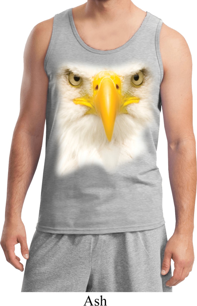 Men/'s Big Bald Eagle Face Tank Top 17698HL0-2200