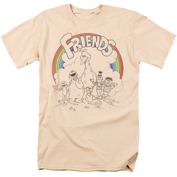 Sesame Street Rainbow Friends Cream Shirts