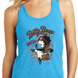 Betty Boop Wild One Ladies Racerback Tank Top 24107HD4-DM138L