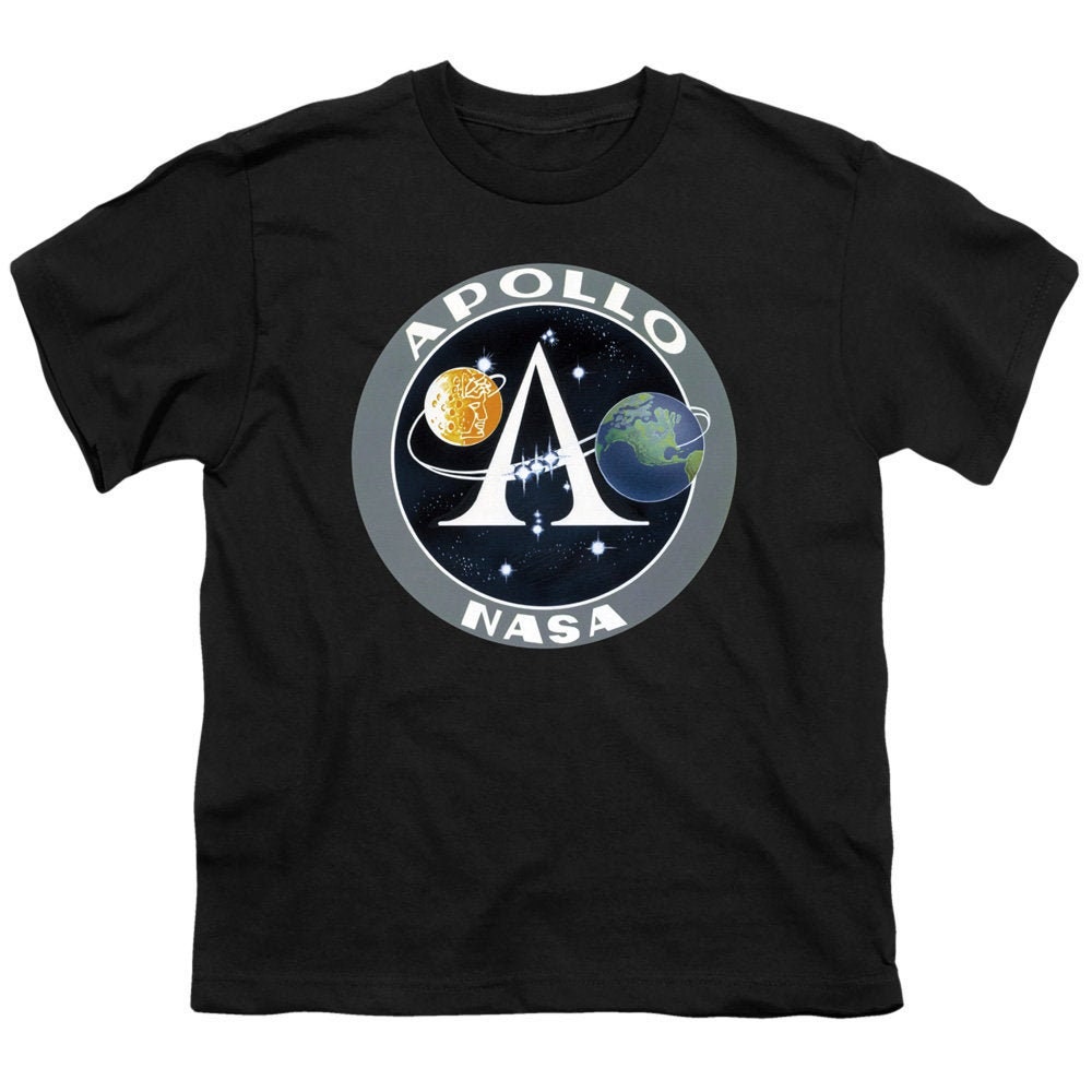 NASA Apollo Mission Patch Kid's Black T-shirts - Etsy