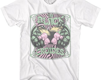Officially Licensed The Black Crowes White Adult T-Shirt – Boxing Design Band Tee for Fans