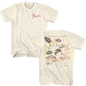 Fender 70s Record Poster Natural Front & Back Shirt